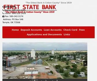 FStbank.com("The Oldest Bank in Cotton County" Since 1919) Screenshot