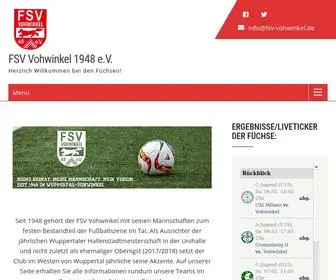 FSV-Vohwinkel.de(FSV Vohwinkel 1948 e.V. – Herzlich Willkommen bei den Füchsen) Screenshot