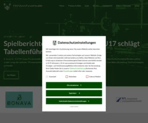 Fsvunion.de(FSV Union Fürstenwalde) Screenshot