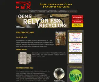 FSxrecycling.com(FSX Recycling recovers precious industrial metals contained in Diesel Particulate Filters (DPFs)) Screenshot