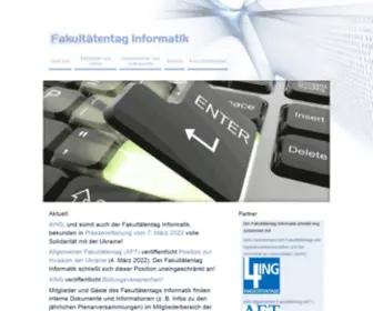 FT-Informatik.de(Startseite Fakultätentag) Screenshot