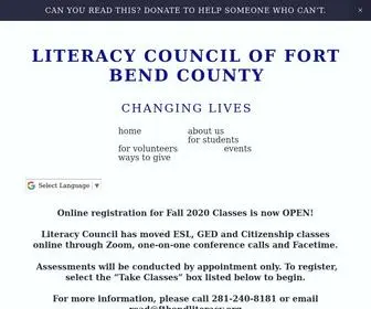 Ftbendliteracy.org(Literacy Council of Fort Bend County) Screenshot