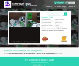 FTcmachines.com(Feather Touch Tissues) Screenshot