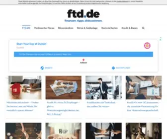 FTD.de(Das Verbraucherportal rund um Wirtschaft) Screenshot