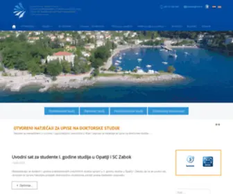 FTHM.hr(Fakultet za menadžment u turizmu i ugostiteljstvu) Screenshot