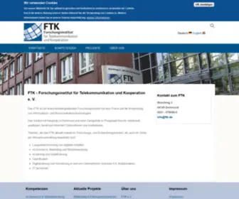 FTK.de(Forschungsinstitut für Telekommunikation und Kooperation e) Screenshot