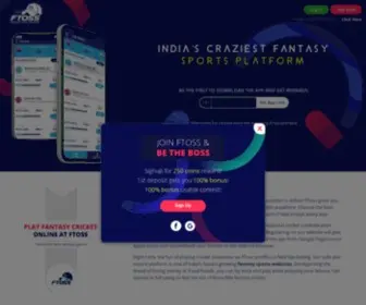 Ftoss.com(Play Online Fantasy Cricket Games Free & Win Cash Daily) Screenshot