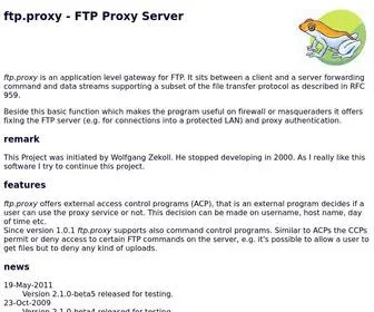 FTPproxy.org(FTP Proxy Server) Screenshot