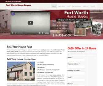 Ftworthhomebuyers.net(Sell your house FAST. Fort Worth Home Buyers will buy your home in "as) Screenshot