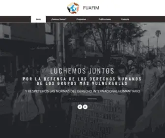 Fuafim.org(Luchemos juntos por la defensa de los Derechos Humanos de los grupos más vulnerables y respetemos las normas del Derecho Internacional Humanitario) Screenshot