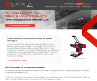 Fuchs-Transferpressen.de(Made in Germany) Screenshot