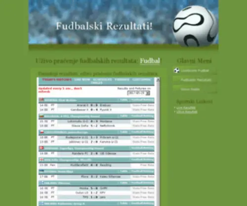 Fudbalskirezultati.com Screenshot