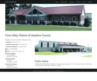 Fudhc.com(The First Utility District of Hawkins County) Screenshot