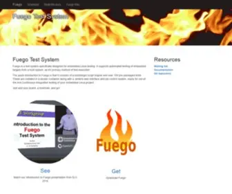 Fuegotest.org(Fuego Test System) Screenshot