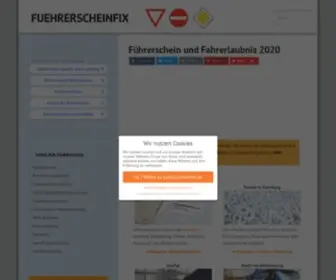 Fuehrerscheinfix.de(Auskunft zum Thema "Führerschein & Fahrerlaubnis") Screenshot