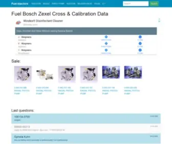 Fuel-Inject.com(Fuel Bosch Zexel Cross & Calibration Data) Screenshot