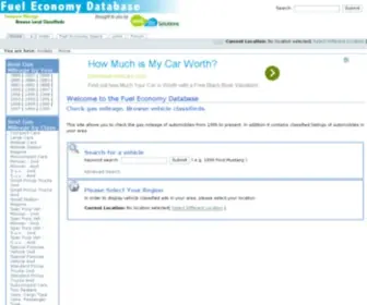 Fueleconomydb.com(The Fuel Economy Database) Screenshot