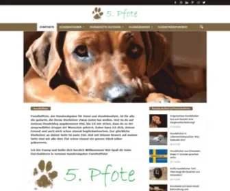 Fuenftepfote.de(Der Ratgeber für Hunde und Hundebesitzer) Screenshot