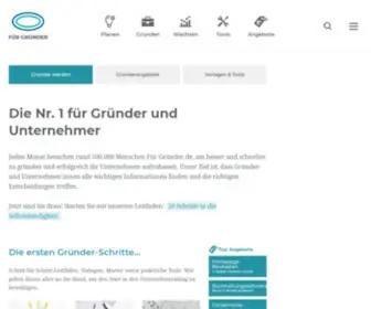 Fuer-Gruender.de(Das Portal für Gründer) Screenshot