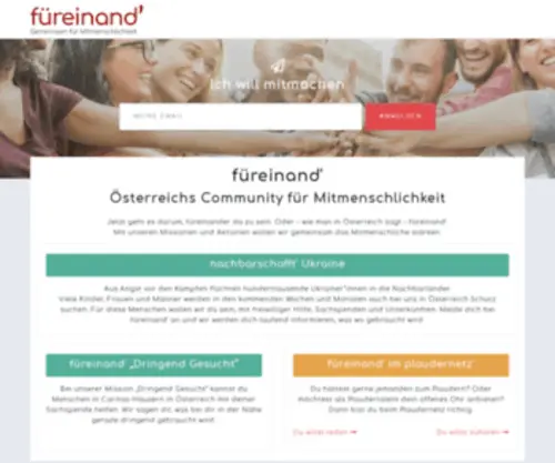 Fuereinand.at(Füreinand') Screenshot