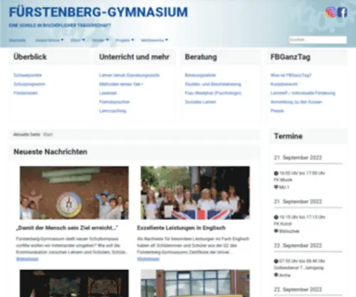 Fuerstenberg-GYmnasium-Recke.de(Herzlich willkommen am Fürstenberg) Screenshot