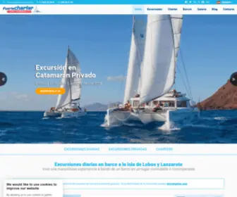 Fuertecharter.com(Excursiones y alquiler de barcos en Fuerteventura) Screenshot