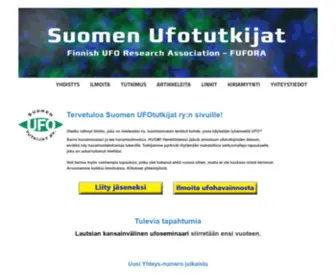 Fufora.fi(Finnish UFO Research Association) Screenshot