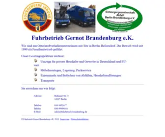 Fuhrbetrieb-Brandenburg.de(Fuhrbetrieb Gernot Brandenburg) Screenshot