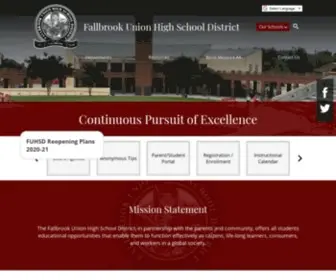 Fuhsd.net(Fallbrook Union High School District) Screenshot