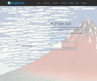 Fujicoin.org(The next generation of cryptocurrency. Fujicoin) Screenshot