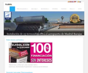Fujisol.com(Fujisol solar s.l. es una empresa dedicada a las energías renovables. Estufas de pellets de aire) Screenshot
