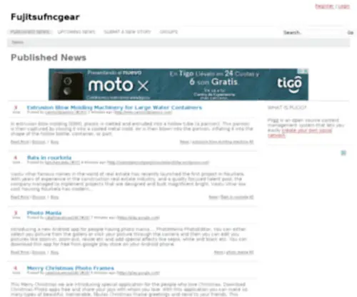FujitsufncGear.com(Pligg is an open source content management system) Screenshot