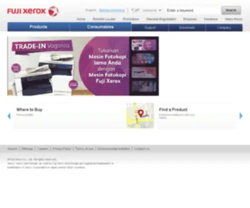 Fujixeroxprinters.co.id(FUJI XEROX) Screenshot