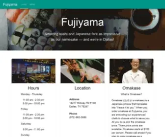 Fujiyamadallas.com(Amazing Sushi in Dallas) Screenshot