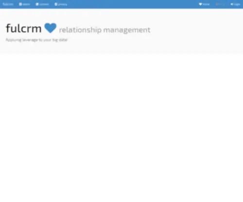 Fulcrm.org(Leverage for your big data) Screenshot