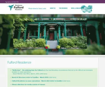 Fulfordresidence.com(Résidence Fulford Residence) Screenshot