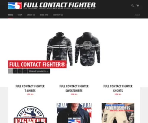 Fullcontactfighter.com(FULL CONTACT FIGHTER is the longest standing and most respected global Mixed Martial Arts (MMA)) Screenshot