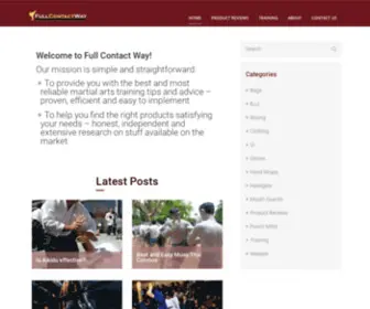 Fullcontactway.com(Martial Arts Training Tips and Reviews) Screenshot