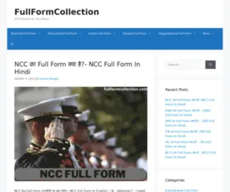 Fullformcollection.com(All Fullforms In One Place) Screenshot