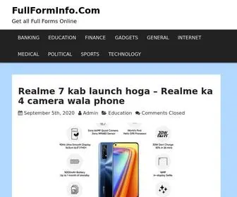 Fullforminfo.com(Get all Full Forms Online) Screenshot