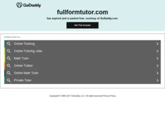 Fullformtutor.com(Full Form Tutor) Screenshot