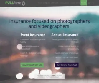 Fullframeinsurance.com(Insurance for Photographers & Videographers from $59) Screenshot