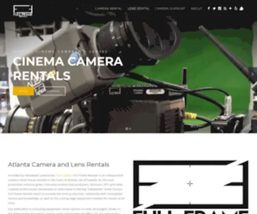 Fullframerentals.com(Digital Cinema Camera/Lens Rental in Atlanta) Screenshot
