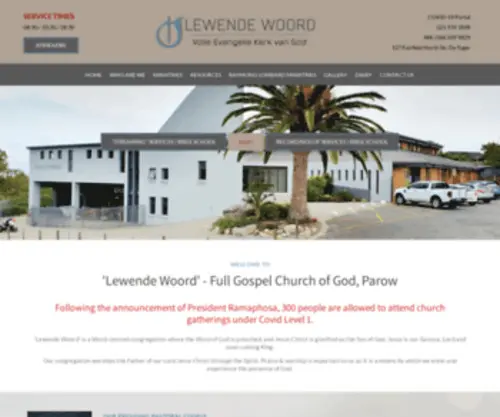 Fullgospelchurch.co.za(Lewende Woord) Screenshot