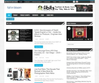 Fullinbloom.com(Music interviews/news/vintage shopping) Screenshot