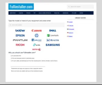 Fullinstaller.com(Download drivers (Printers) Screenshot