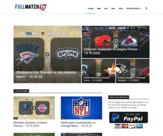 Fullmatchtv.com(Watch Full Match NBA Replays NFL Replays NHL Replays of your favourite teams in HD) Screenshot