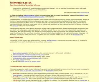 Fullmeasure.co.uk(Open Source Assistive Technology Software) Screenshot