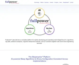 Fullpower.com(Fullpower delivers a complete platform as a service (PaaS)) Screenshot