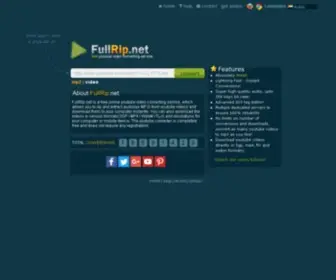 Fullrip.net(Free and Instant Advanced Youtube To MP3 Service) Screenshot